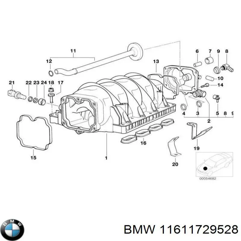 11611729528 BMW colector de admisión