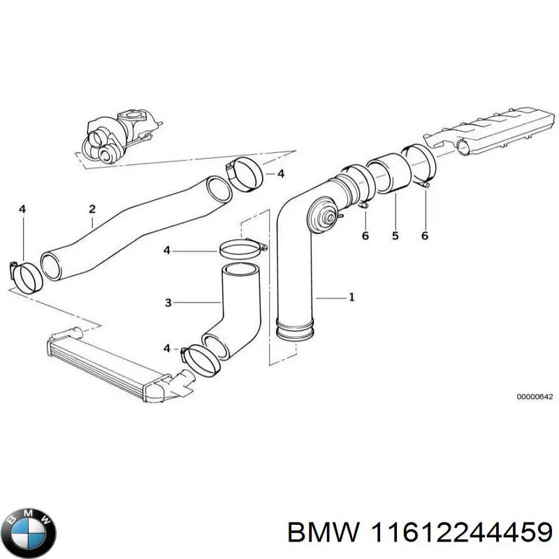 11612244459 BMW manguera hidráulica de alta presión, desde la bomba al mecanismo dirección