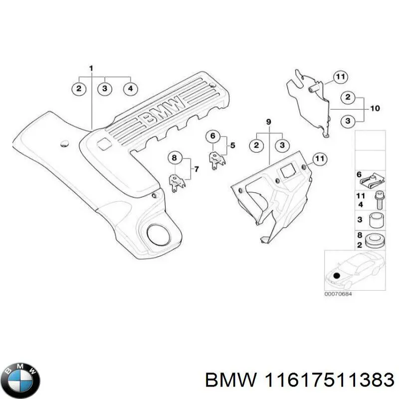 Regulador de longitud del colector de admisión BMW 11617511383 precio, desde 381,66 EUR