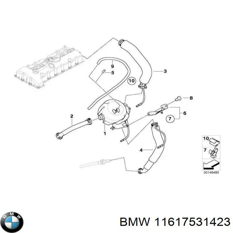 Válvula, ventilación cárter BMW 11617531423 precio, desde 79,75 EUR