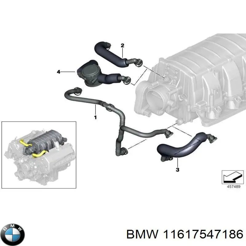Comprar 11617547186 BMW Sistema de ventilación del cárter