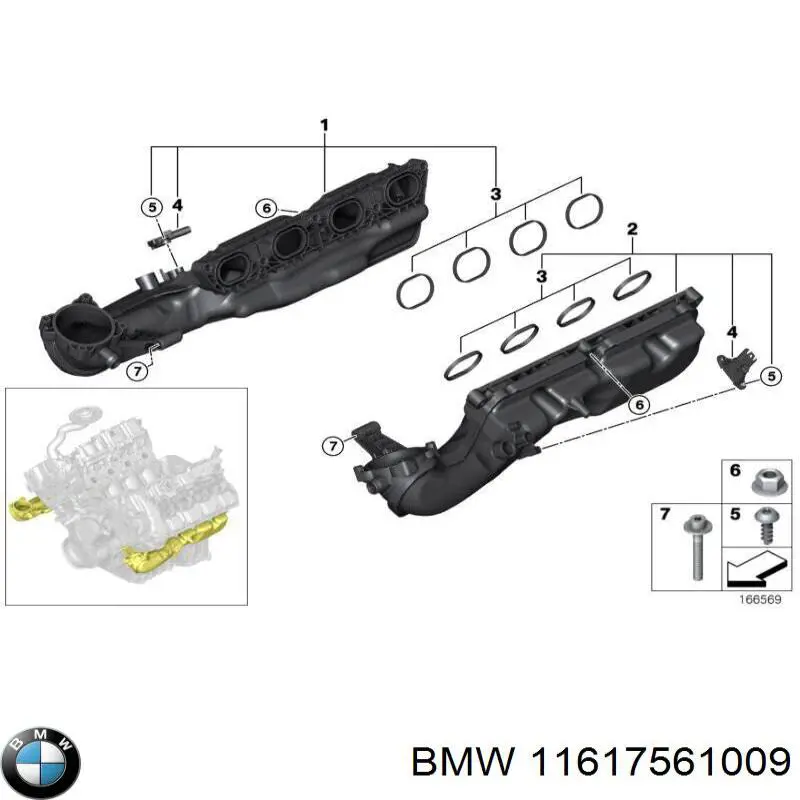 11617561009 BMW junta, tapa de tubo de llenado de aceite