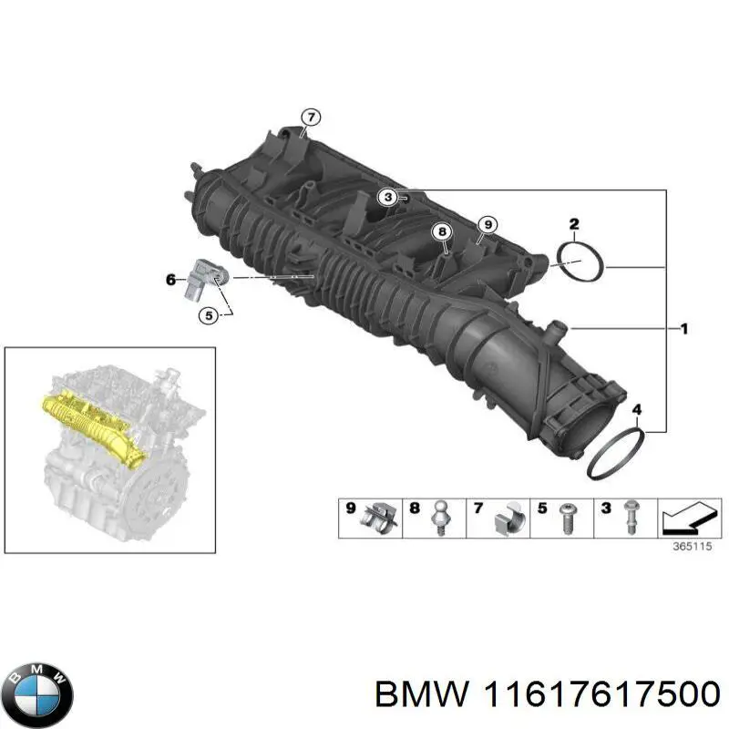 Colector de admisión 7617500 BMW