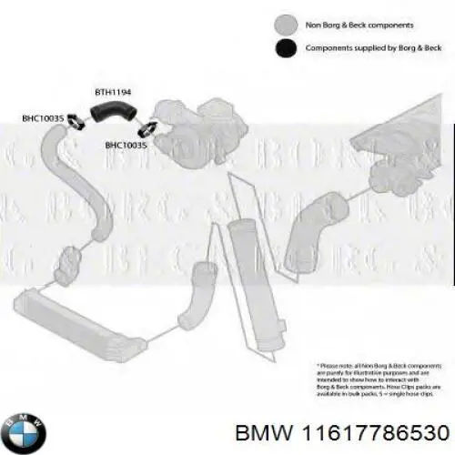 Tubo de salida de aire del turbocompresor BMW 11617786530 precio, desde 14,29 EUR
