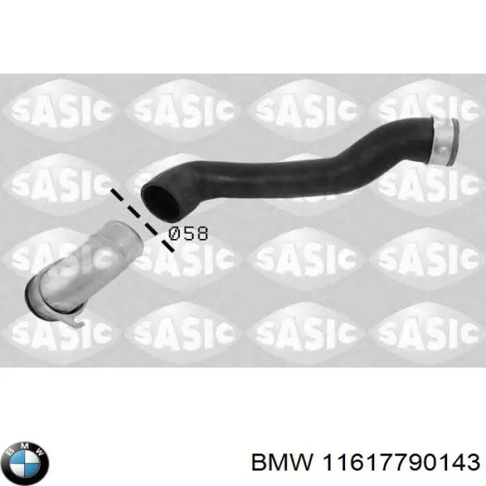 11617790143 BMW tubo flexible de aire de sobrealimentación derecho