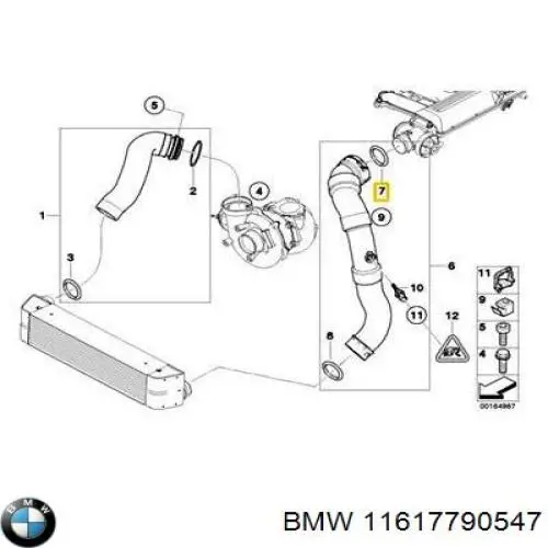 Junta De Turbina, Flexible Inserto BMW 11617790547