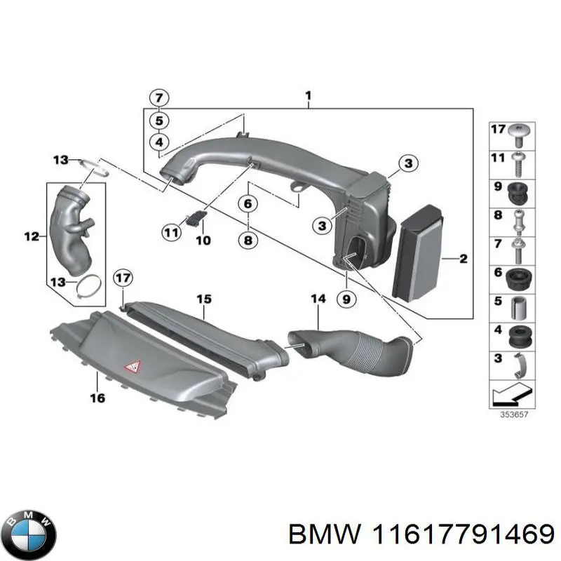 11617791469 BMW junta tórica para tubo intercooler