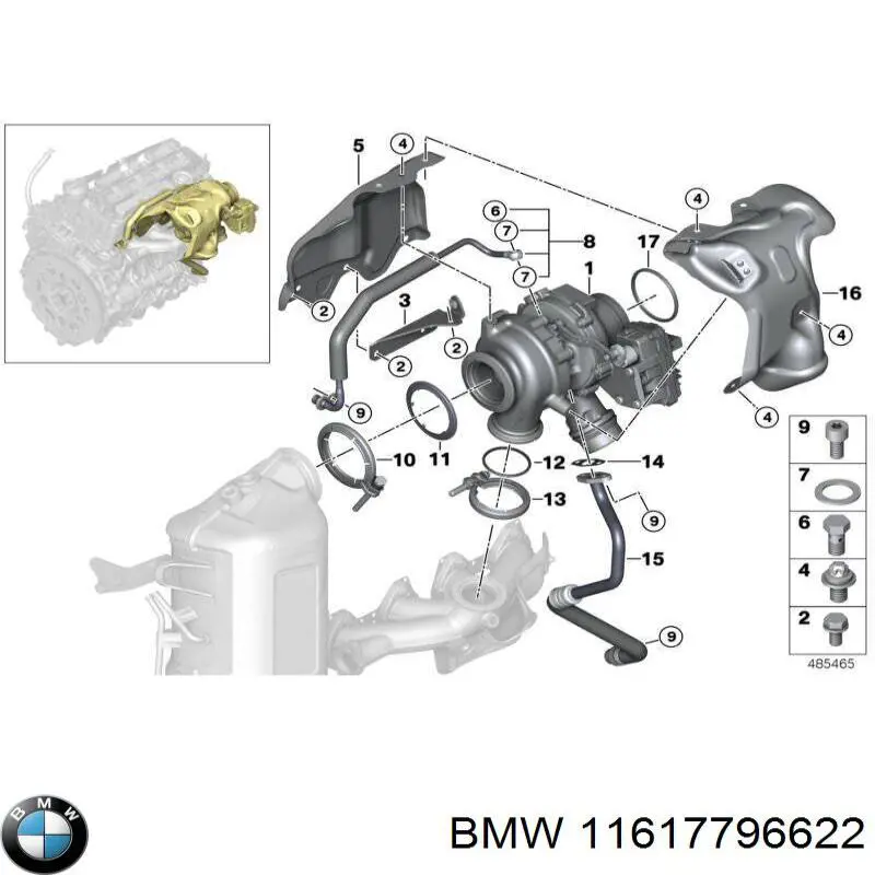 Comprar 11617796622 BMW Junta tórica del tubo del intercooler