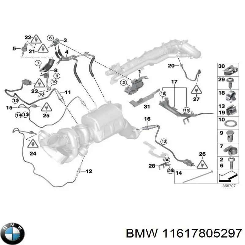 11617805297 BMW junta, colector de admisión