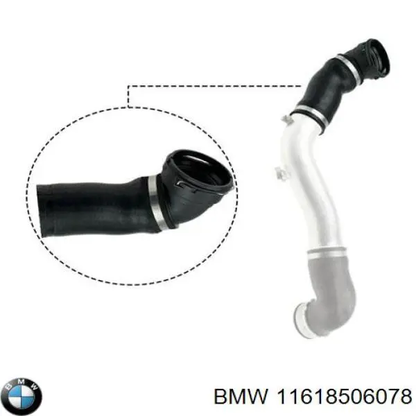 11617793117 BMW tubo flexible de aire de sobrealimentación izquierdo