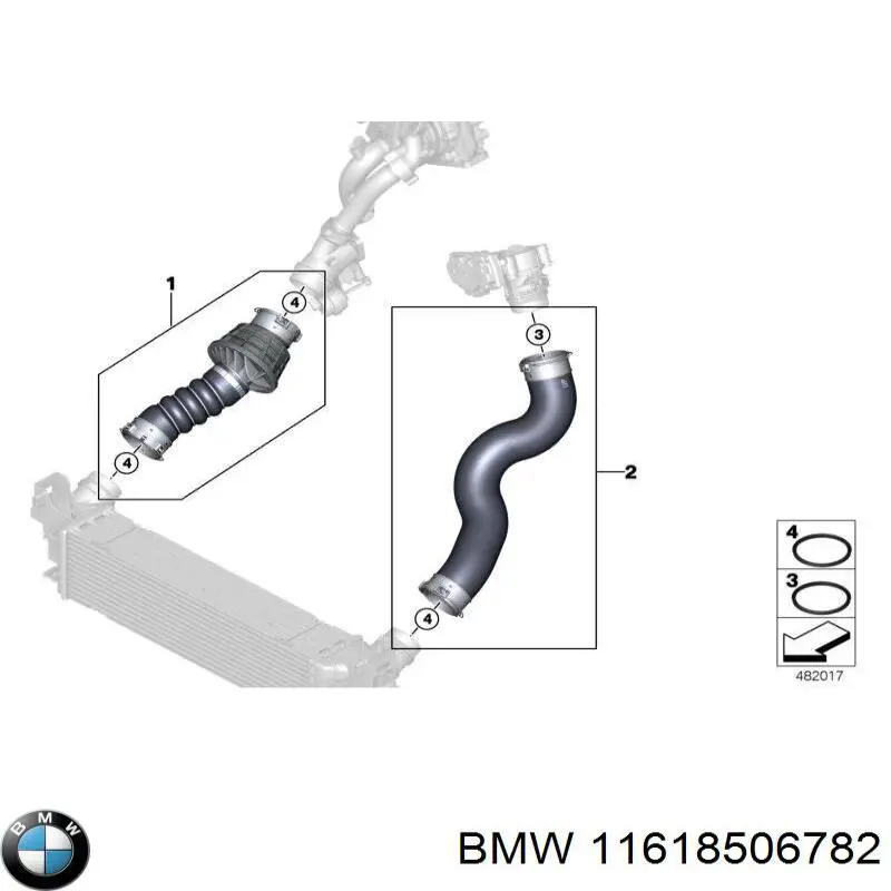 Comprar 11618506782 BMW Junta de turbina, inserto flexible