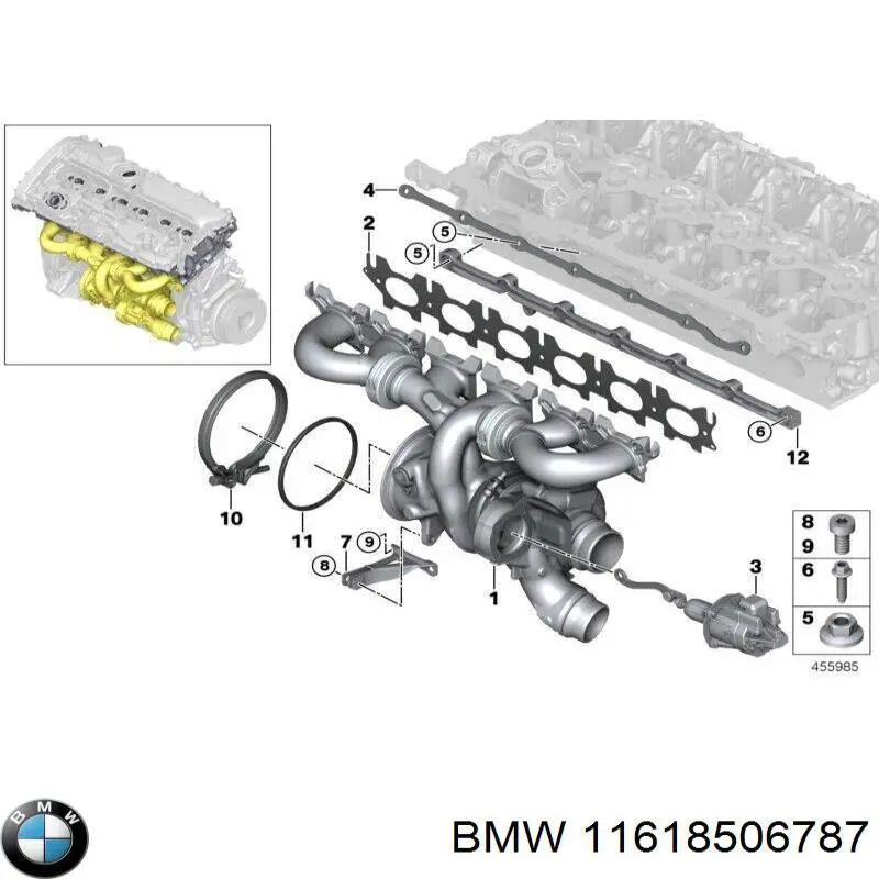 Comprar 11618506787 BMW Junta tórica del tubo del intercooler