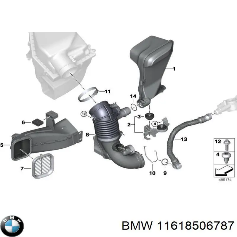 11618506787 BMW junta tórica para tubo intercooler