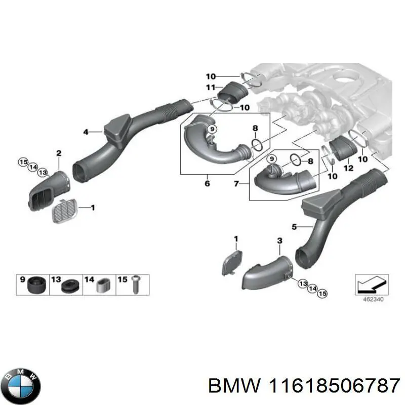 Junta tórica del tubo del intercooler BMW 11618506787 precio, desde 5,19 EUR