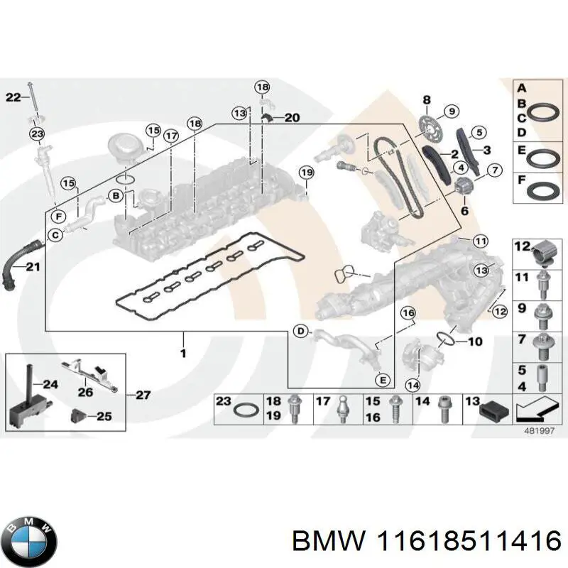 Junta de colector de admisión BMW 11618511416 precio, desde 25,41 EUR