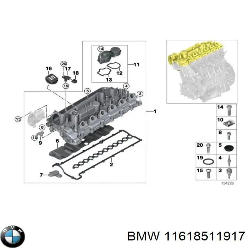 Comprar 11618511917 BMW Junta de colector de admisión
