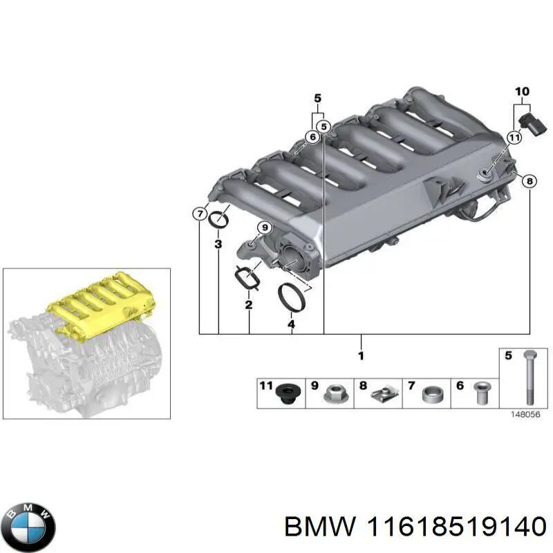 Módulo colector de admisión BMW 11618519140 precio, desde 1299,12 EUR