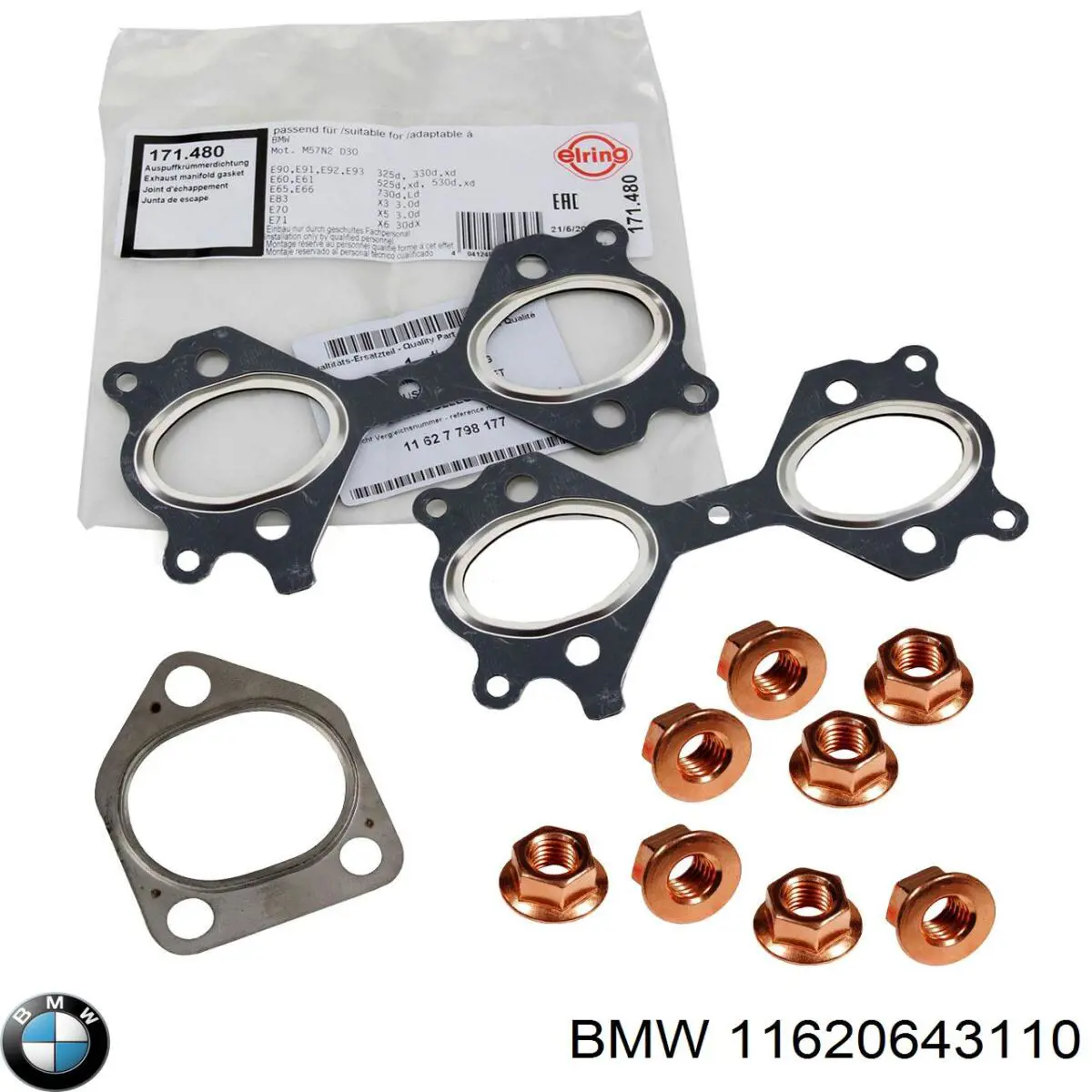 11620643110 BMW tuerca, colector de escape