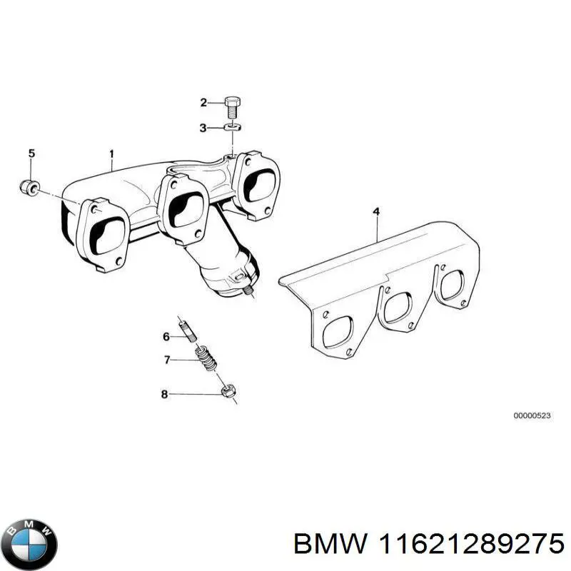 Colector de escape, sistema de escape BMW 7 (E32)