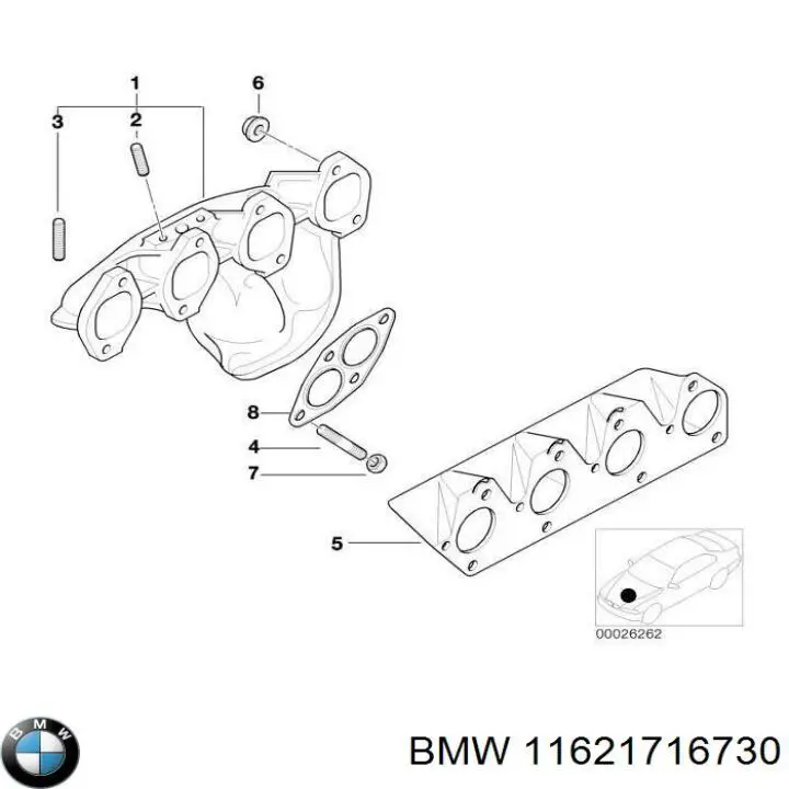 Colector de escape delantero BMW 11621716730 precio, desde 522,83 EUR