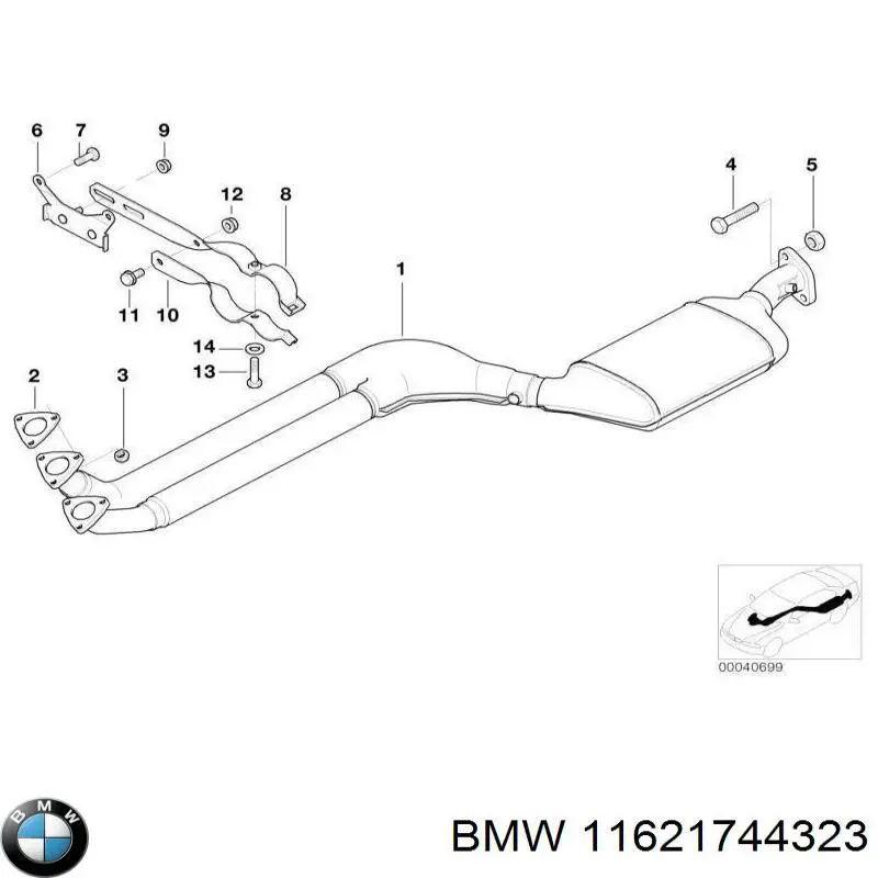 Comprar 11621744323 BMW Tuerca de fijación del tubo de escape
