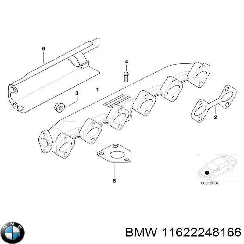 Colector de escape, sistema de escape para BMW 3 (E46)