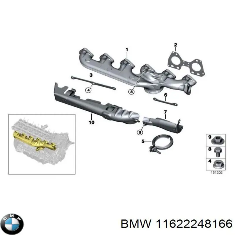 Comprar 11622248166 BMW Colector de escape