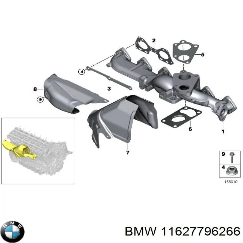 11627796266 BMW Colectores de escape