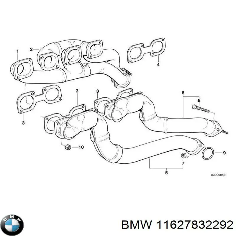 Sistema de escape del motor para BMW 7 (E38)