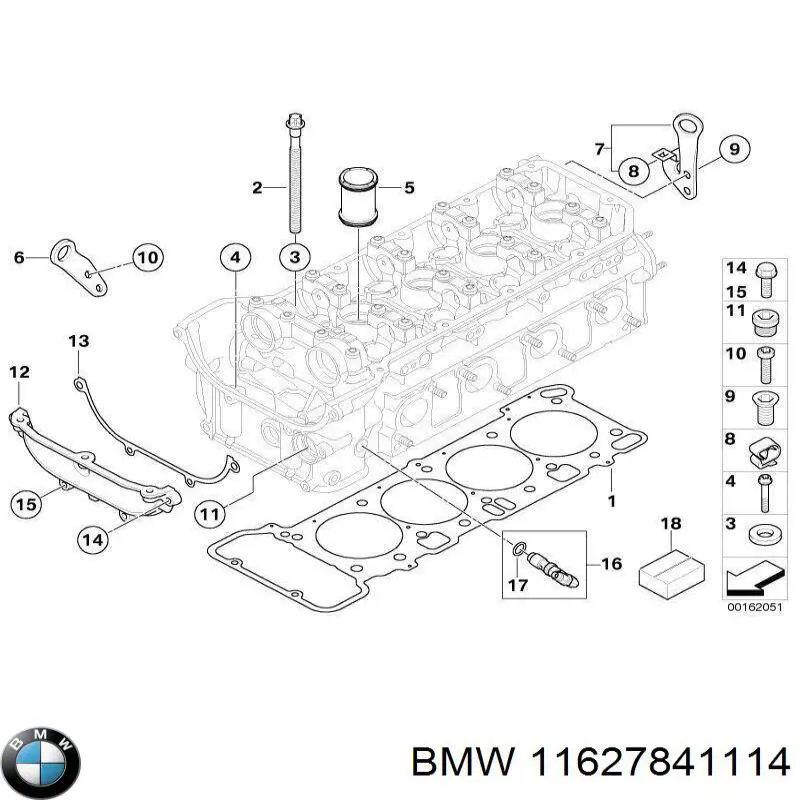 11627841114 BMW junta de colector de escape