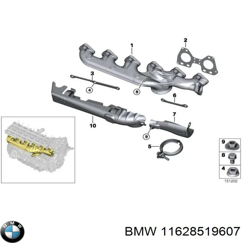Colector de escape, sistema de escape BMW 11628519607 precio, desde 114,07 EUR