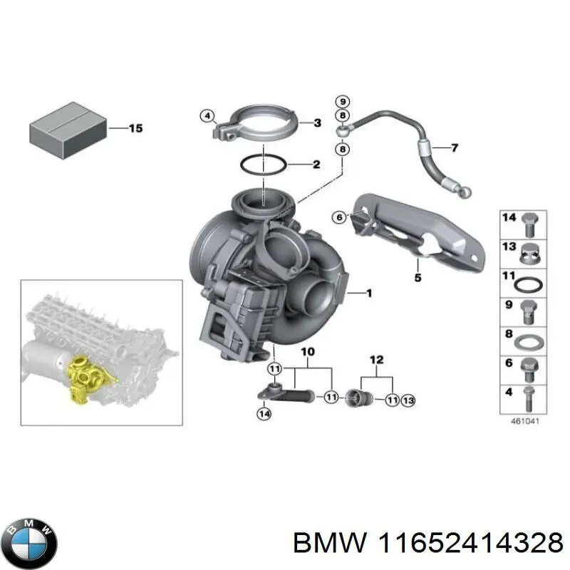 11652414328 BMW Turbo para motor