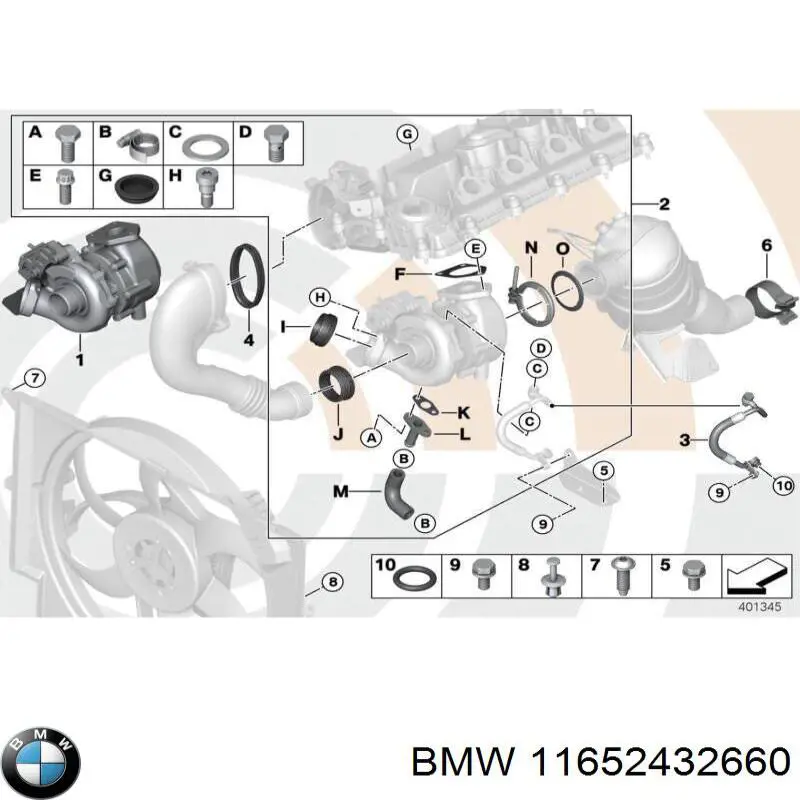 Turbocompresor BMW 11652432660 precio, desde 376,07 EUR