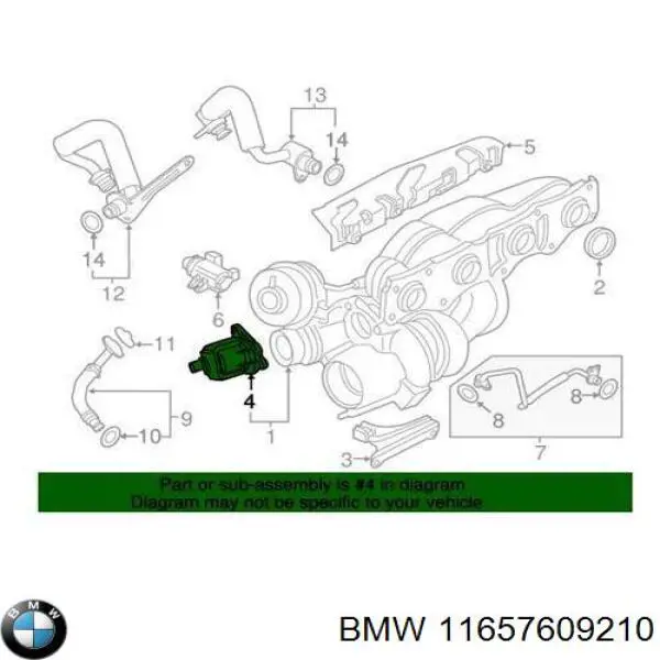 11657609210 BMW Válvula solenoide de control de presión de sobrealimentación