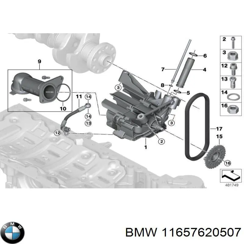 Abrazadera del colector de escape 11657620507 BMW