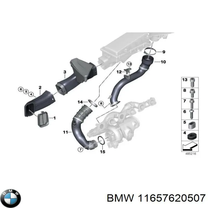 Abrazadera del colector de escape BMW 11657620507