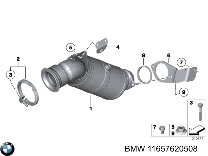 Comprar 11657620508 BMW Abrazadera del colector de escape