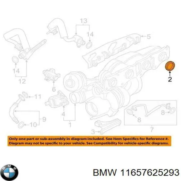 Comprar 11657625293 BMW Junta colector escape