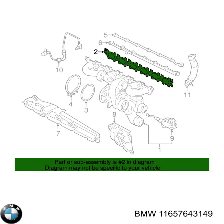 Comprar 11657643149 BMW Junta colector escape