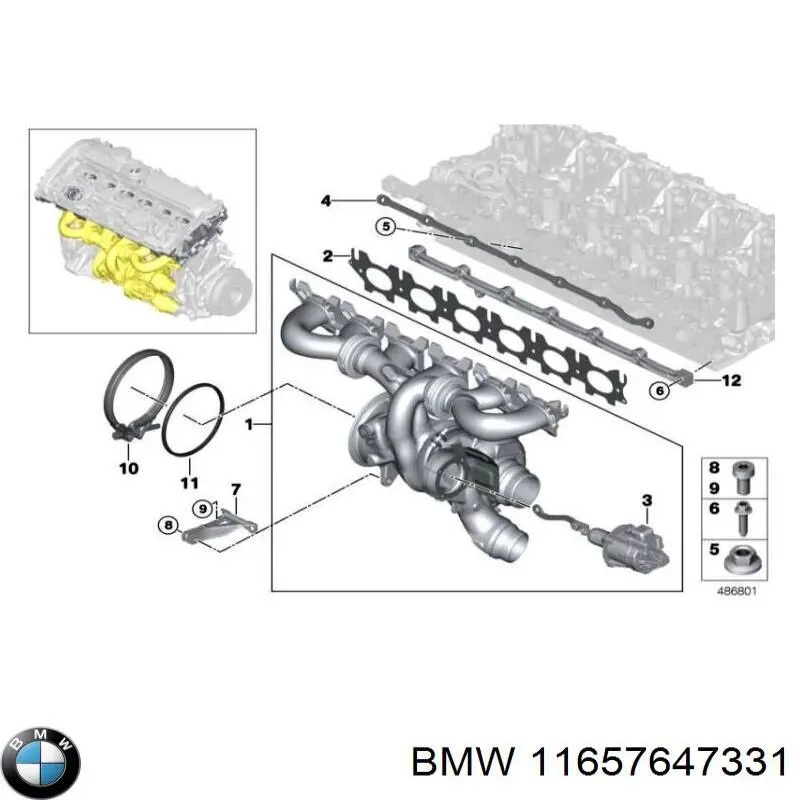 11657647331 BMW soporte de radiador inferior (panel de montaje para foco)