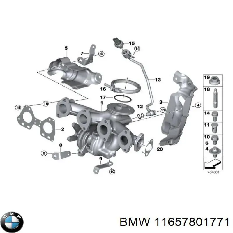 Perno (espárrago) de fijación de la turbina BMW 11657801771 precio, desde 4,13 EUR