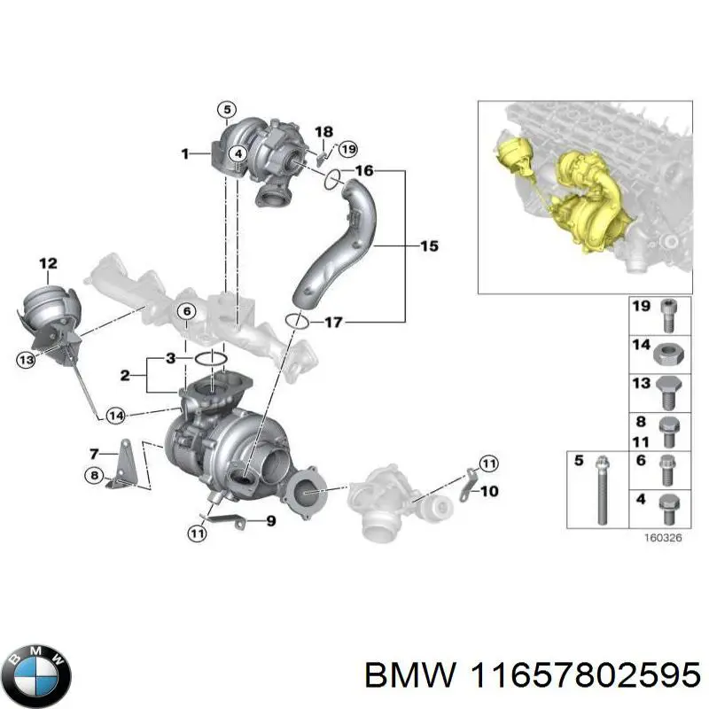 Junta de admisión de turbina de gases de escape BMW 11657802595 precio, desde 18,32 EUR
