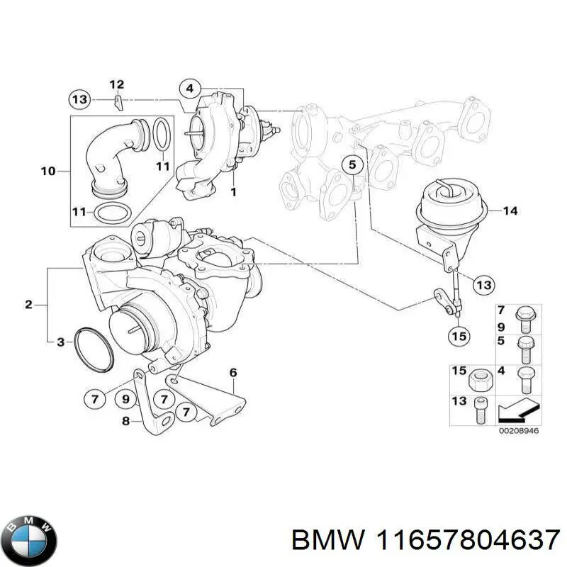 11657804637 BMW turbocompresor