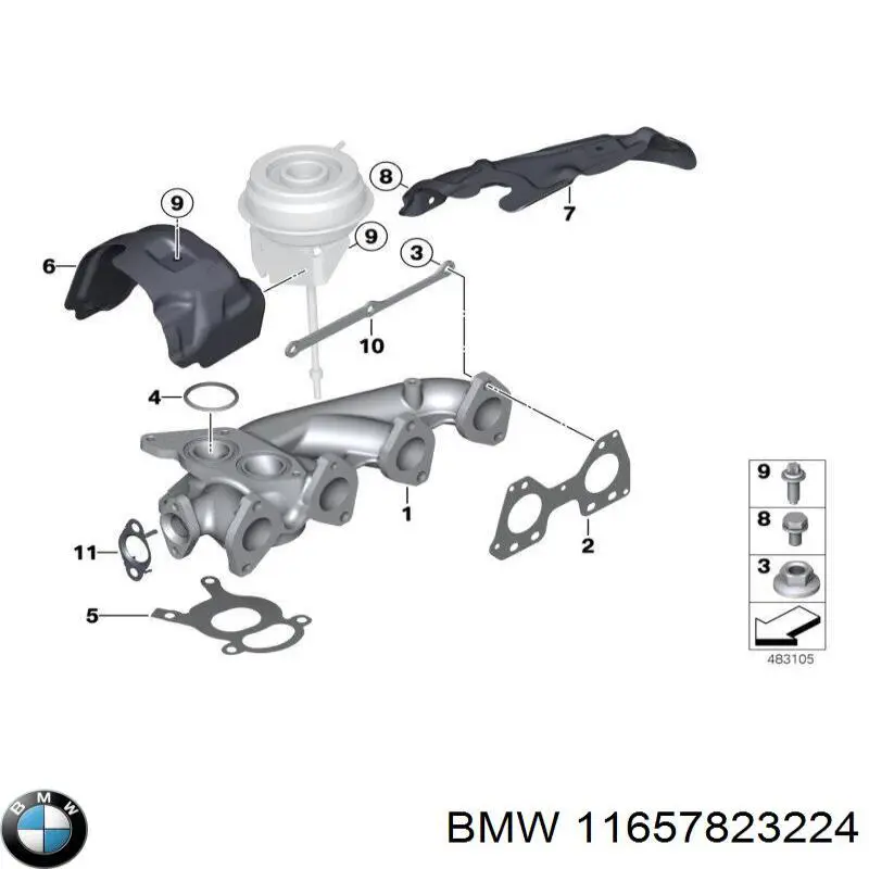 Junta de turbocompresor de admisión BMW 11657823224 precio, desde 10,31 EUR