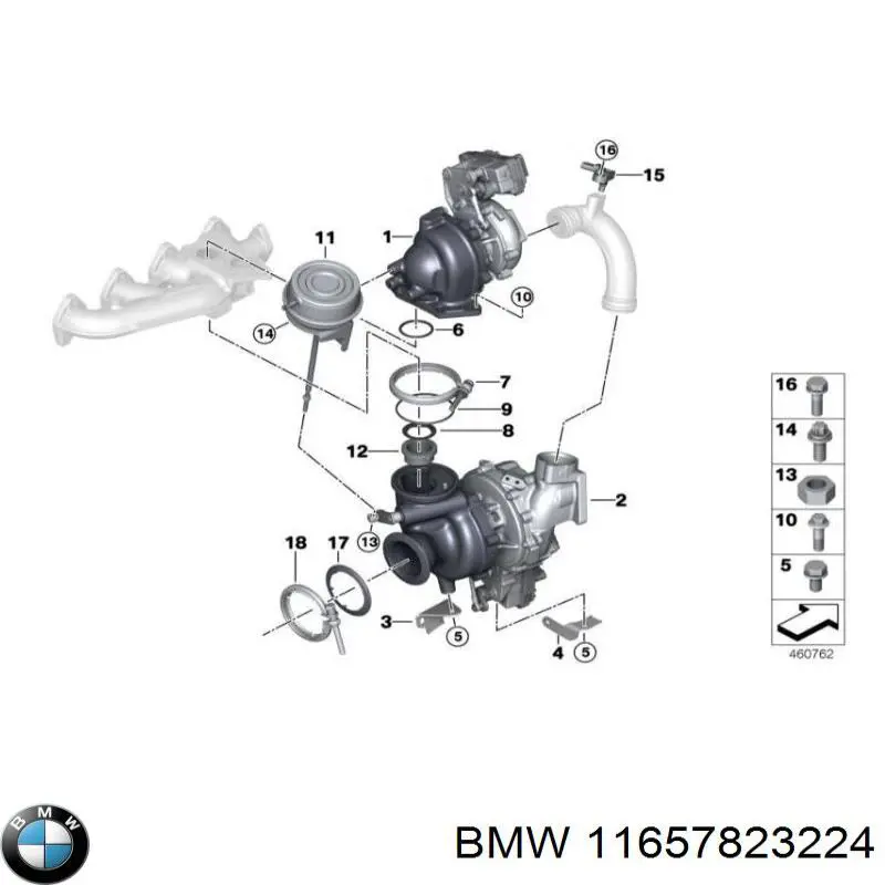 Comprar 11657823224 BMW Junta de turbocompresor de admisión