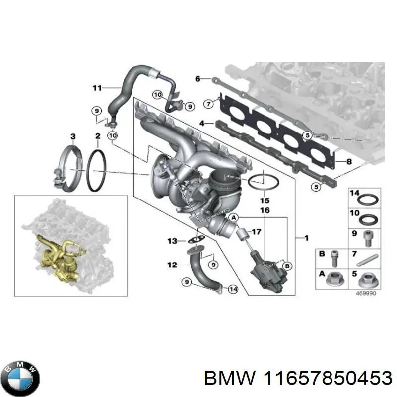 Comprar 11657850453 BMW Válvula de recirculación de aire de sobrealimentación de turbina