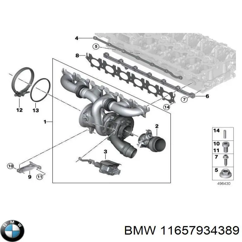 Comprar 11657934389 BMW Kit de reparación de wastegate de turbocompresor