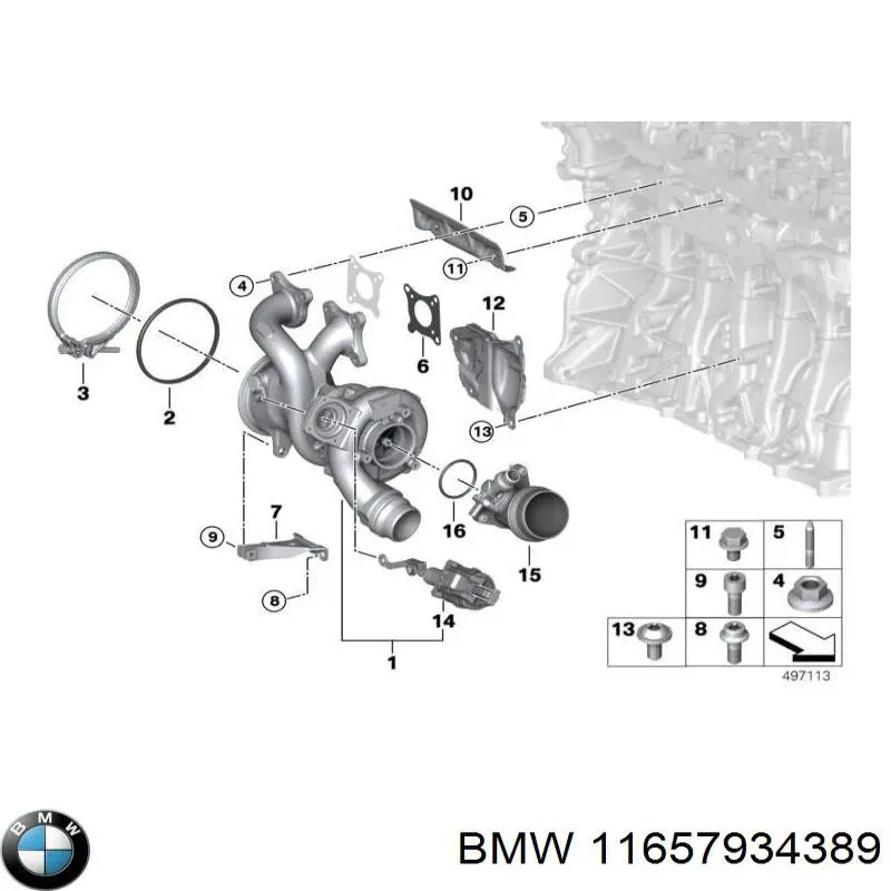 Kit de reparación de wastegate de turbocompresor BMW 11657934389 precio, desde 312,06 EUR
