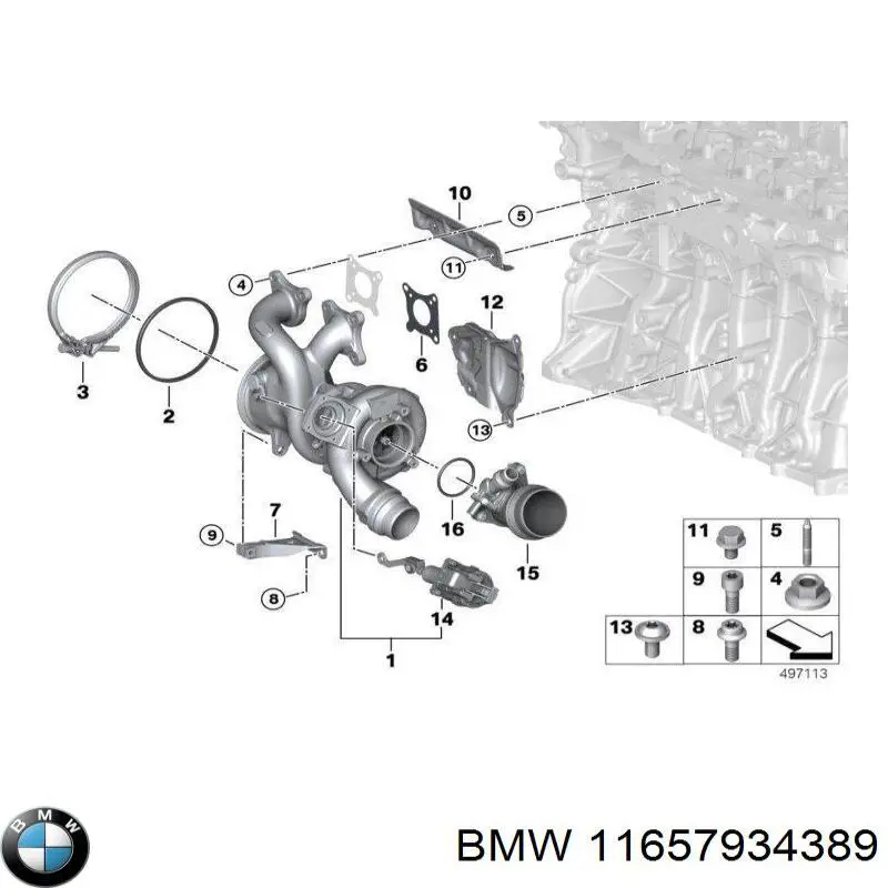 Kit de reparacion de turbina westgate para BMW 7 (G11, G12)