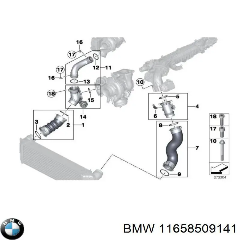 Aniloo, Boquilla de turbina para BMW 7 (F01, F02, F03, F04)